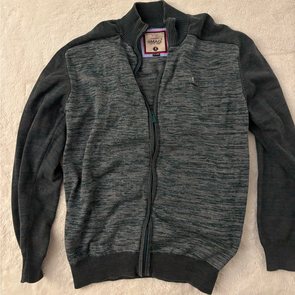 Men's Gray Sweater 2XL made by SMAG 100% cotton